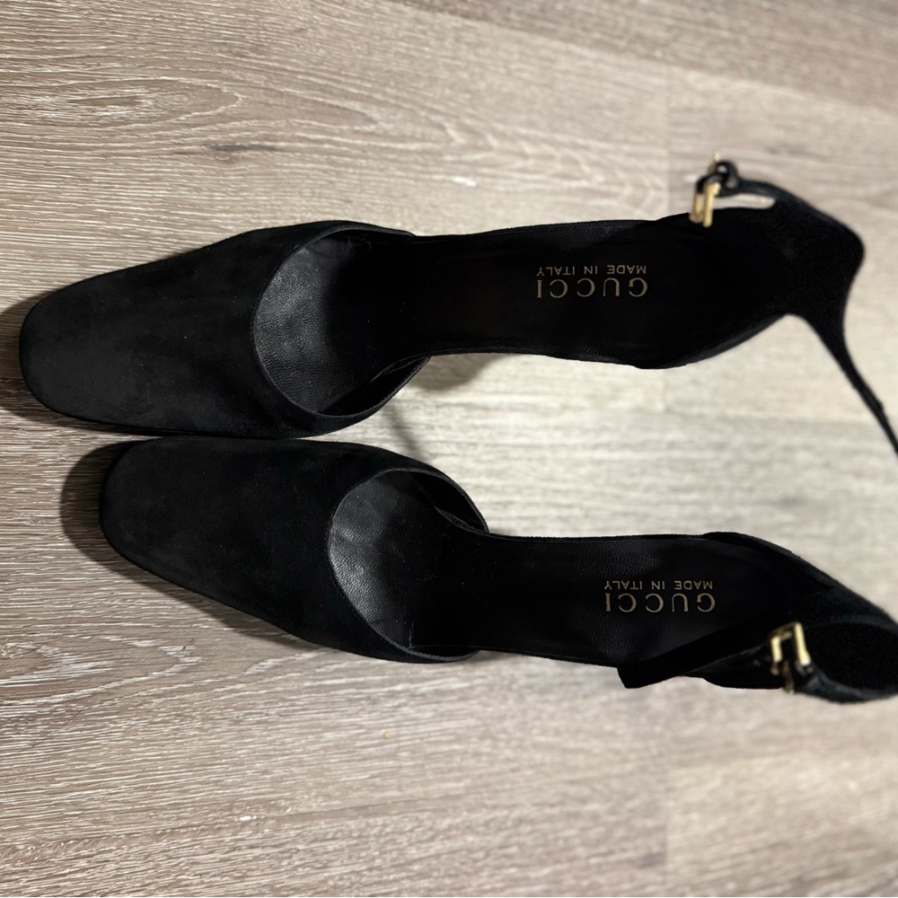 Gucci Black Suede Heels